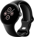 Google Pixel Watch 2 with Fitbit Heart Rate Tracking, Stress Management, Safety Features - Android Smartwatch - Matt Black Aluminum Case - Obsidian Active Band - GPS (Renewed)