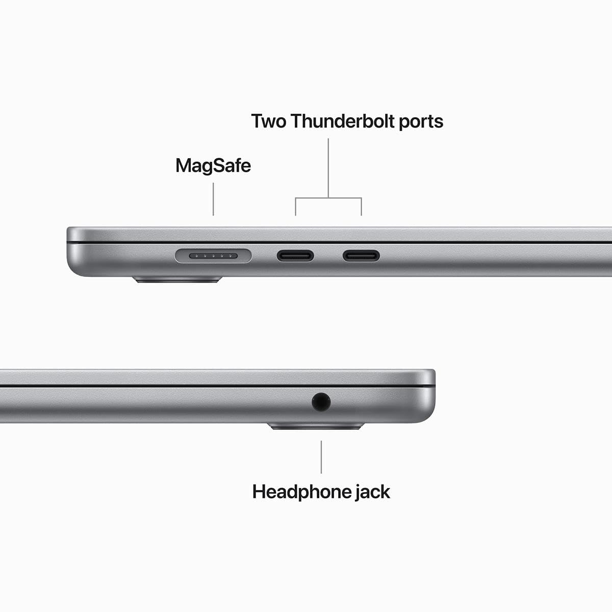 2023 Apple MacBook Air with Apple M2 Chip with 8-Core CPU/10-Core GPU (15-inch, 8GB RAM, 256GB SSD Storage) (QWERTY English) Space Gray (Renewed)