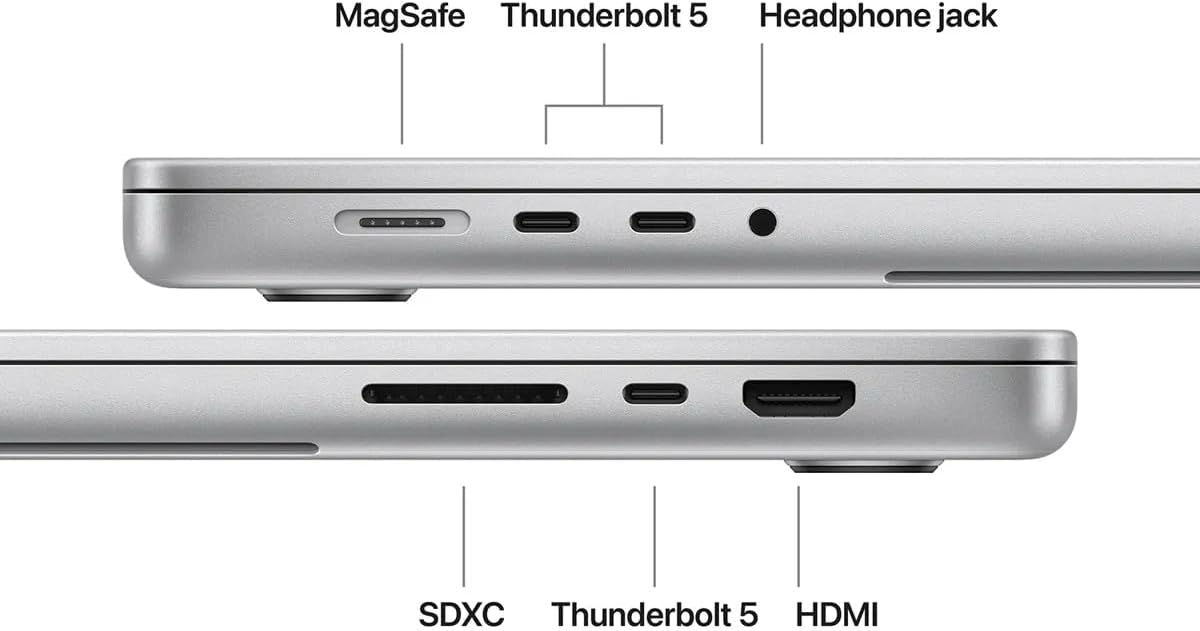 Apple 16-Inch MacBook Pro Laptop Early 2026 with M5 Max Chip, 18-Core CPU, 40-Core GPU, 128GB Unified Memory, 2TB SSD Storage, Standard Display, 140W USB-C Power Adapter (Silver, 16-inch)