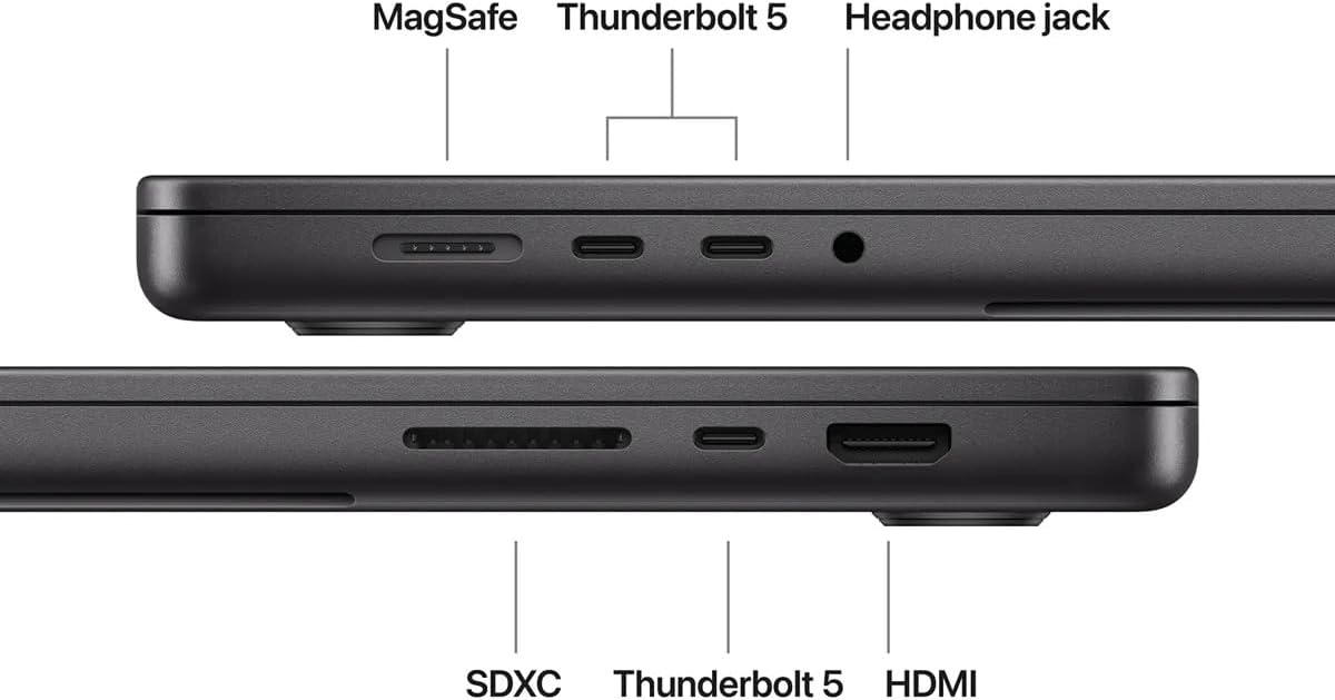 Apple 14-inch MacBook Pro CTO Laptop with M5 Pro Chip, 15-Core CPU, 16-Core GPU, 48GB Unified Memory, 1TB SSD Storage, Standard Display, 70W USB-C Power Adapter, 2026