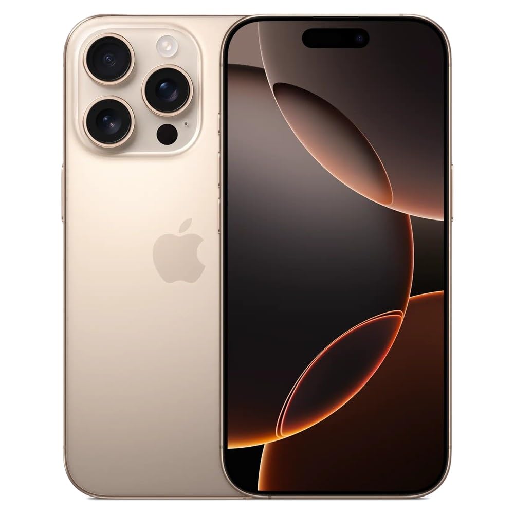 Apple iPhone 16 Pro Max, 256GB, Desert Titanium - T-Mobile (Renewed)