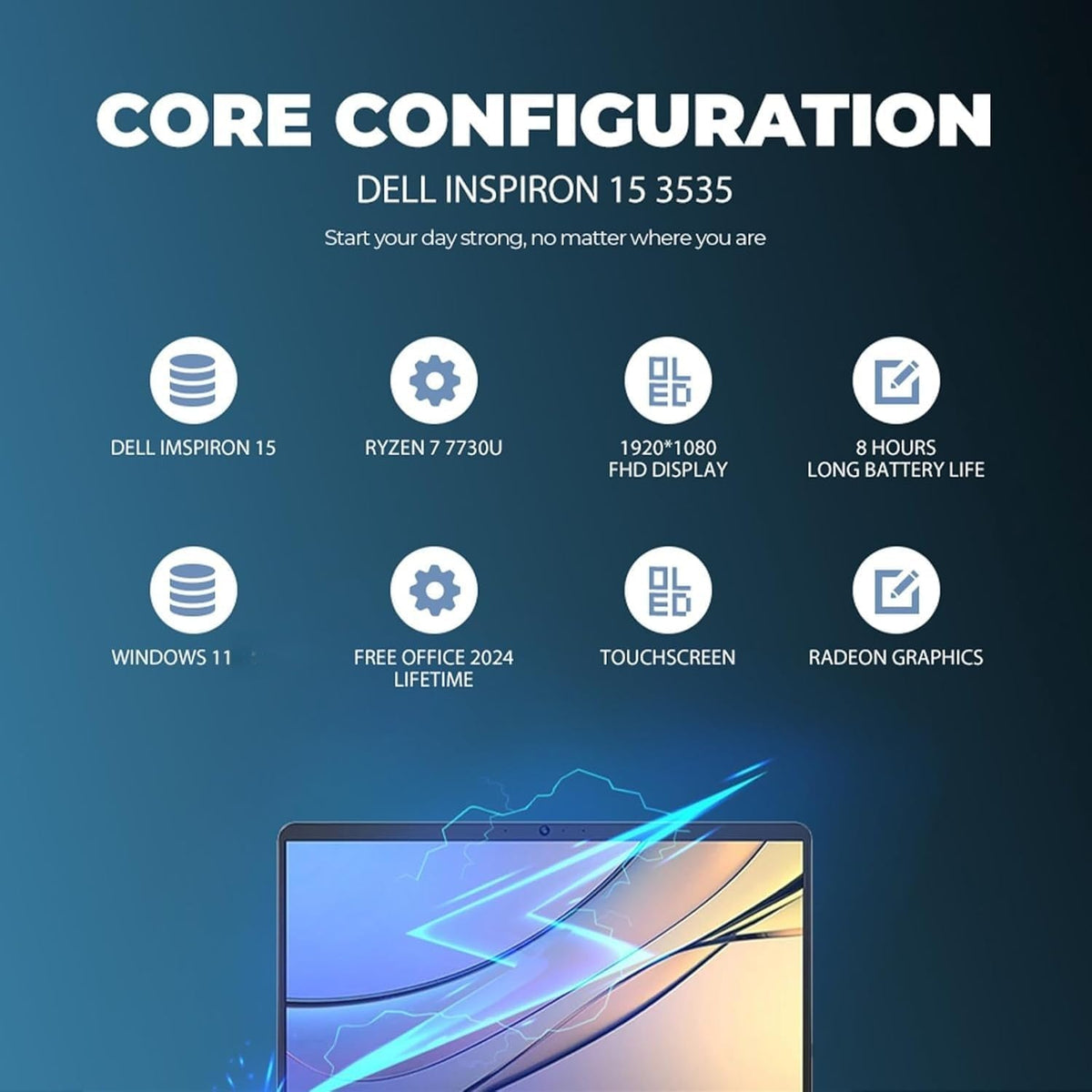 Dell 15.6" Laptop DC15250, FHD, Intel Core i5 1334U, Windows 11 Home