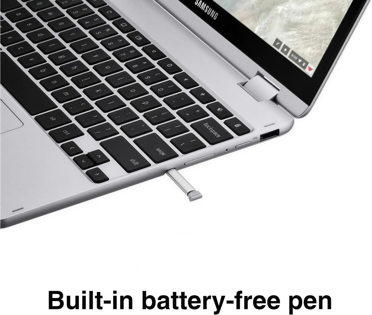 Samsung 12.2" FHD 2-in-1 Touchscreen Chromebook Plus Laptop for Business&Students, Intel Dual-Core, 4GB RAM, 564GB Storage(64GB eMMC+512GB External), Chrome OS, Silver