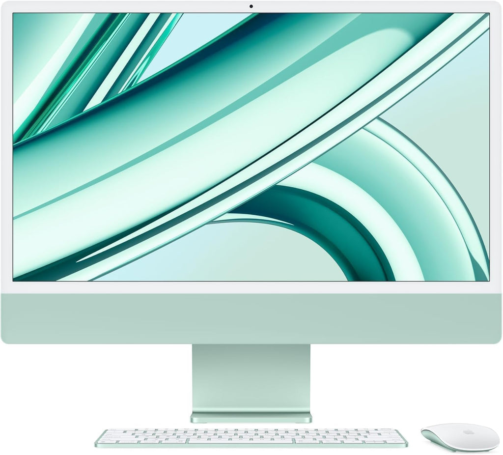 Apple 2023 iMac with Apple M3 chip with 8-Core CPU/ 10-Core GPU (24-inch, 24GB RAM, 1TB SSD Storage) (QWERTY English) Green (Renewed)