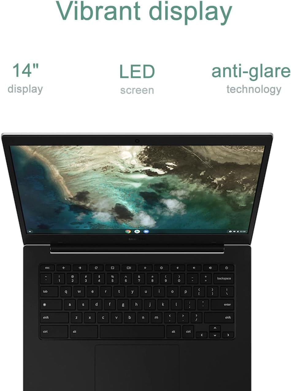 Samsung 14" Galaxy Chromebook Go Laptop PC Computer, Intel Celeron N4500 Processor, 4GB RAM, 64GB Storage, ChromeOS, XE340XDA-KA2US, Student Laptop, Silver