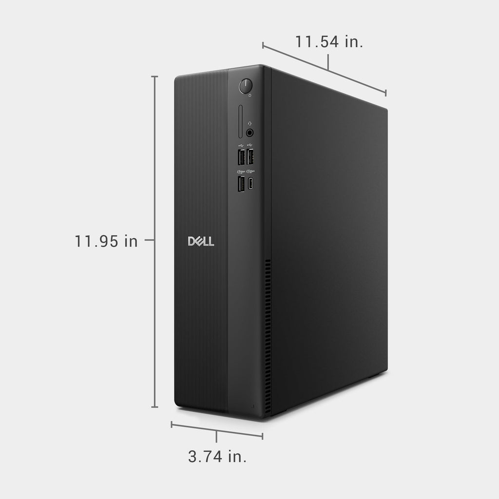 Dell Slim Desktop ECS1250 - Intel Core i3 14100 Processor, 8GB DDR5 RAM, 512GB SSD, WiFi 6, Intel UHD Graphics 730, Windows 11 Home, Onsite Service - Black
