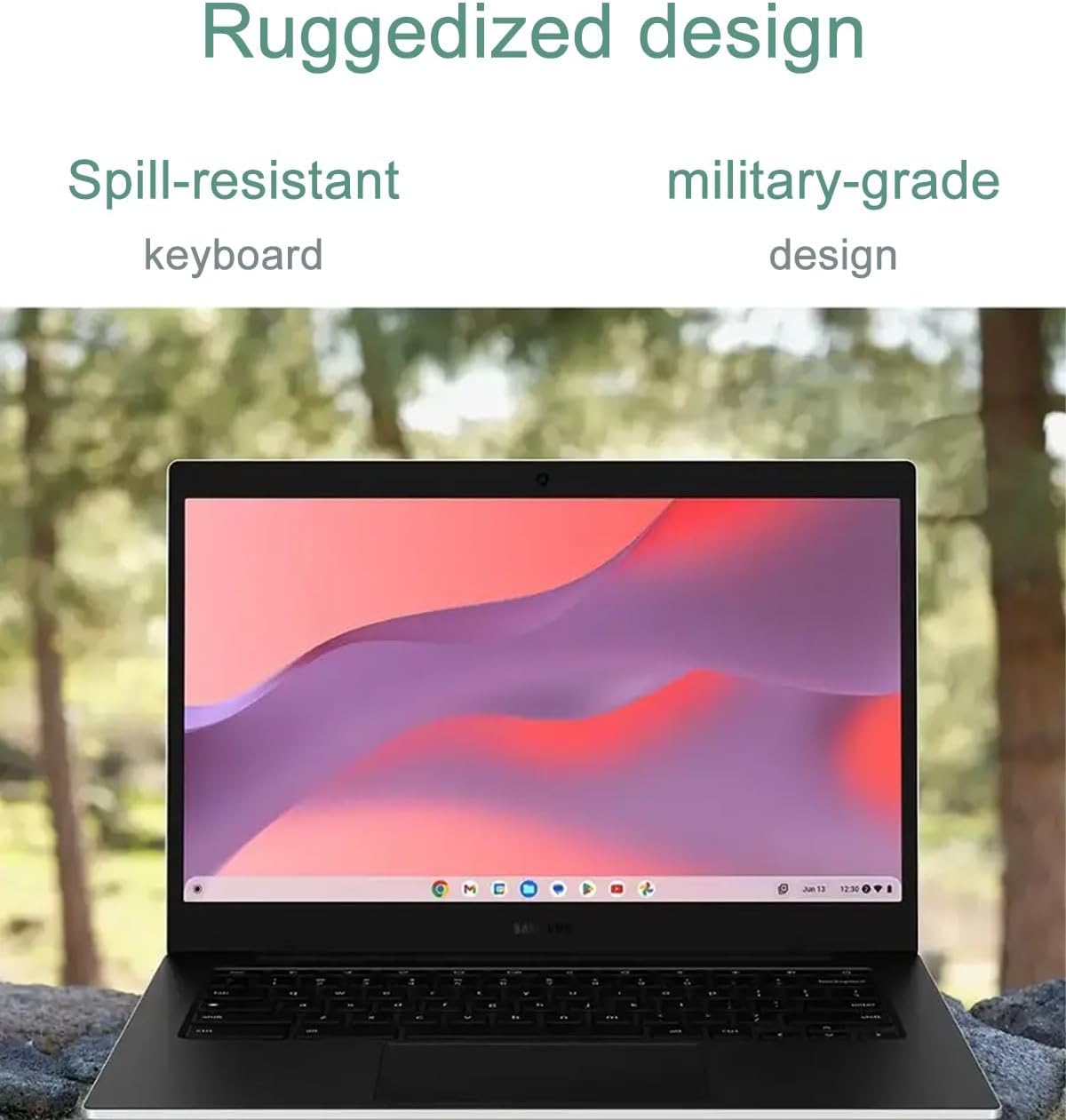 Samsung 14" Galaxy Chromebook Go Laptop PC Computer, Intel Celeron N4500 Processor, 4GB RAM, 64GB Storage, ChromeOS, XE340XDA-KA2US, Student Laptop, Silver