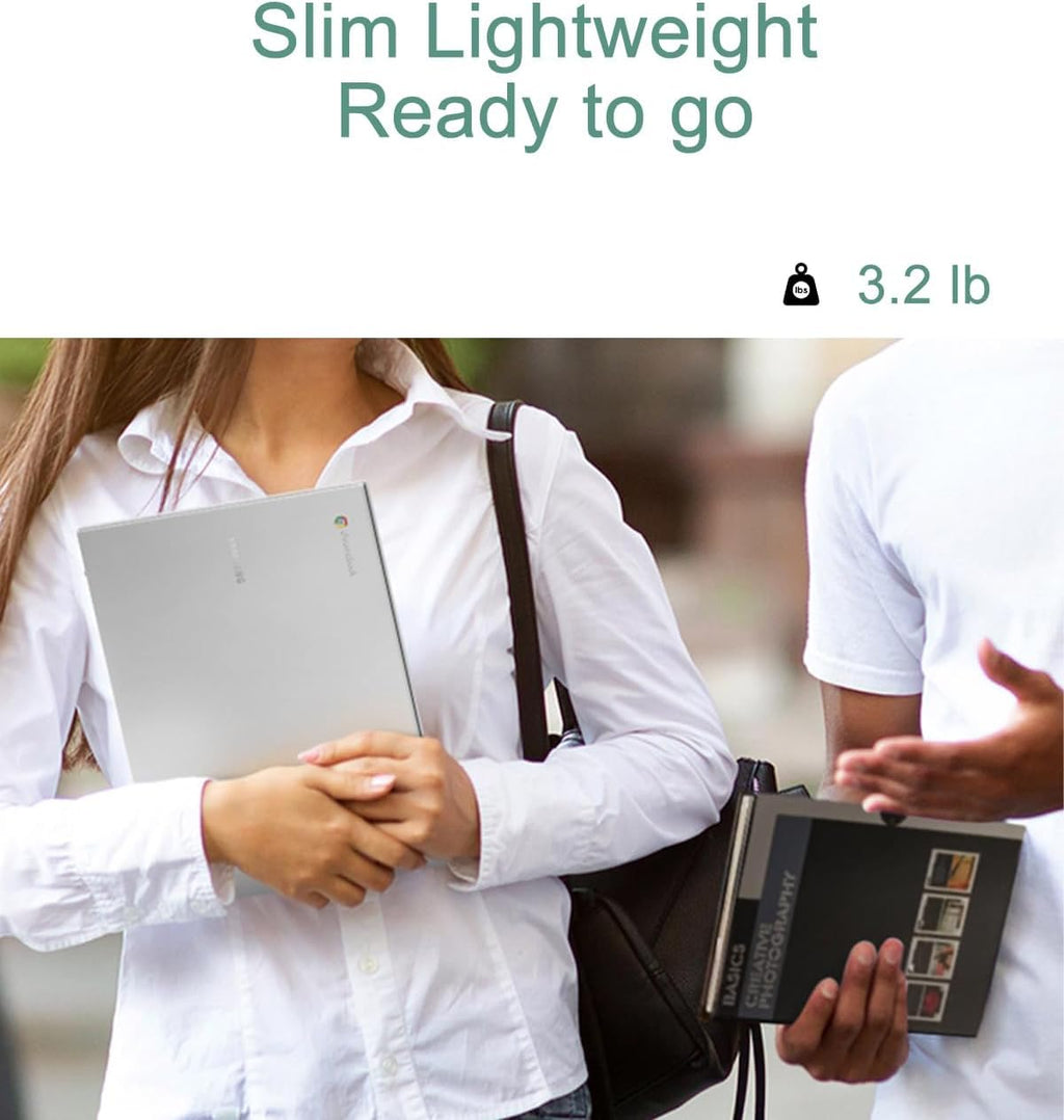 Samsung 14" Galaxy Chromebook Go Laptop PC Computer, Intel Celeron N4500 Processor, 4GB RAM, 64GB Storage, ChromeOS, XE340XDA-KA2US, Student Laptop, Silver