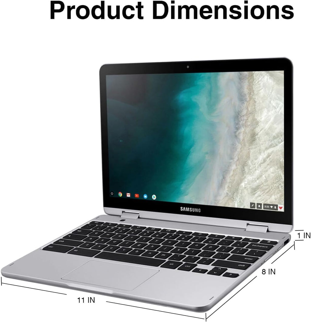 Samsung 12.2" FHD 2-in-1 Touchscreen Chromebook Plus Laptop for Business&Students, Intel Dual-Core, 4GB RAM, 564GB Storage(64GB eMMC+512GB External), Chrome OS, Silver