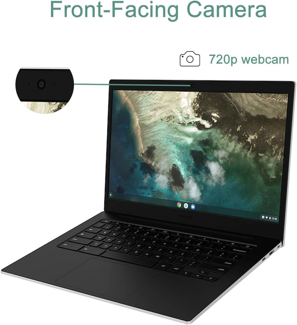 Samsung 14" Galaxy Chromebook Go Laptop PC Computer, Intel Celeron N4500 Processor, 4GB RAM, 64GB Storage, ChromeOS, XE340XDA-KA2US, Student Laptop, Silver