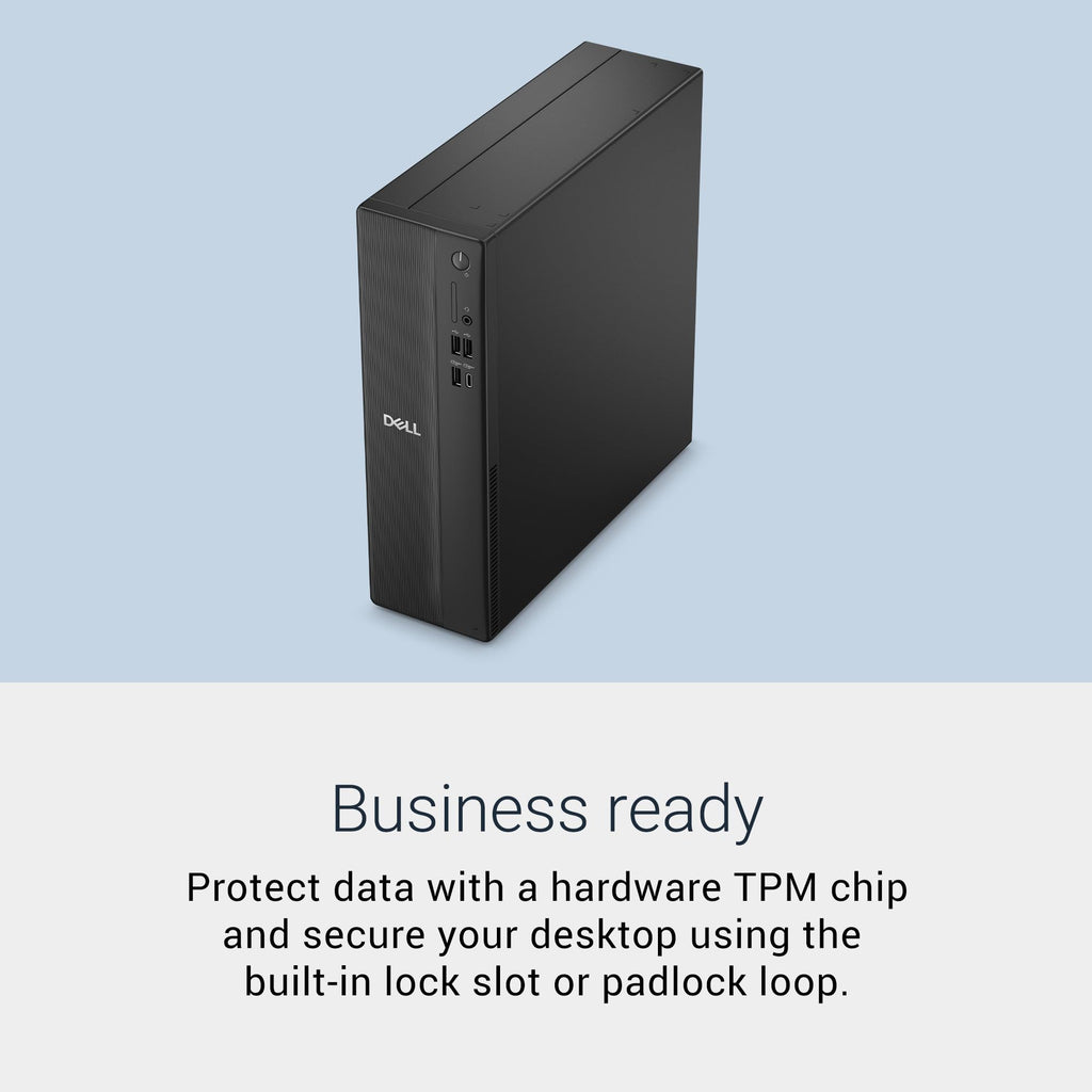 Dell Slim Desktop ECS1250 - Intel Core i3 14100 Processor, 8GB DDR5 RAM, 512GB SSD, WiFi 6, Intel UHD Graphics 730, Windows 11 Home, Onsite Service - Black