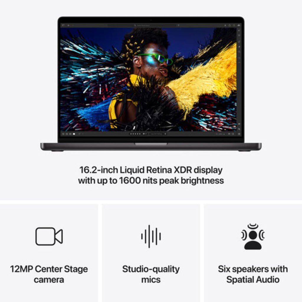 Apple 2024 MacBook Pro with Apple M4 Max Chip (16-inch, 48GB RAM, 1TB SSD Storage) (QWERTY English) Space Black (Renewed)