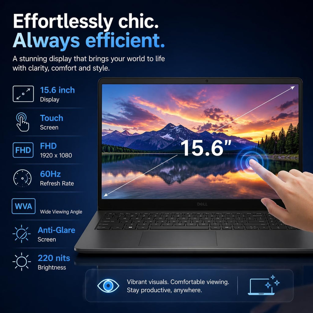Dell 15.6 Plus Touchscreen Laptop, Intel Ultra 7, 16GB DDR5 RAM, 512GB SSD