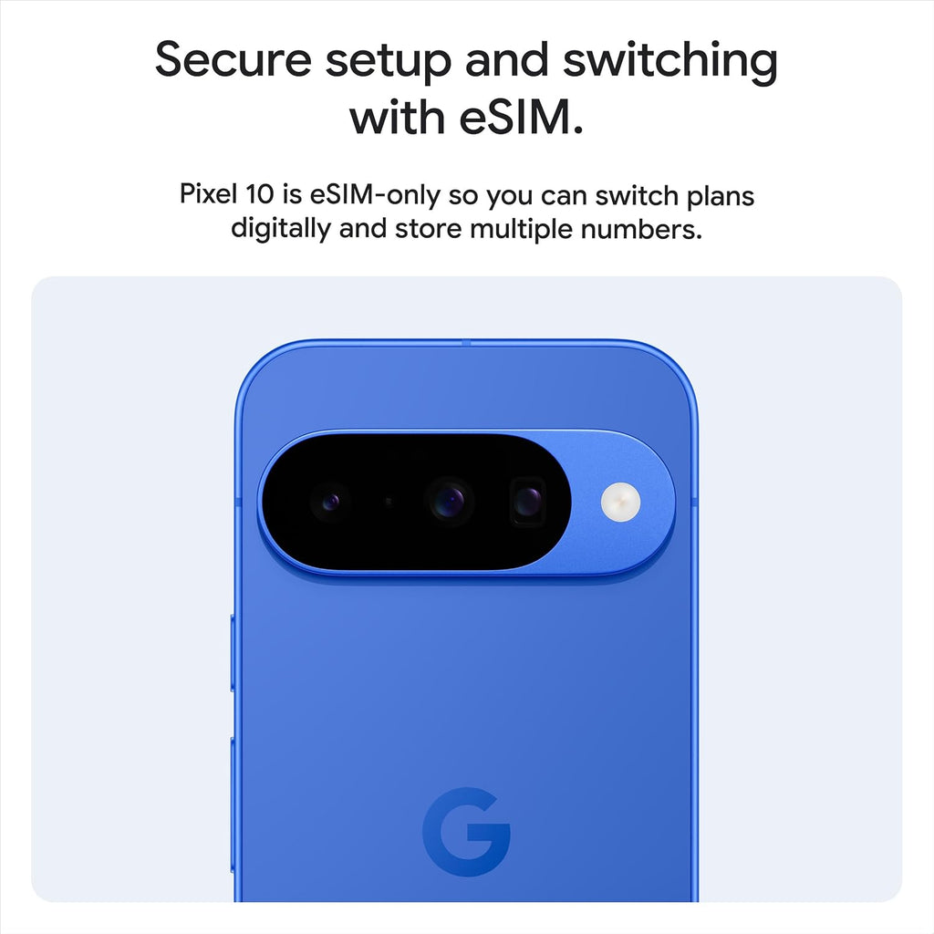 Google Pixel 10 - Unlocked Smartphone with Gemini - Obsidian - 128 GB