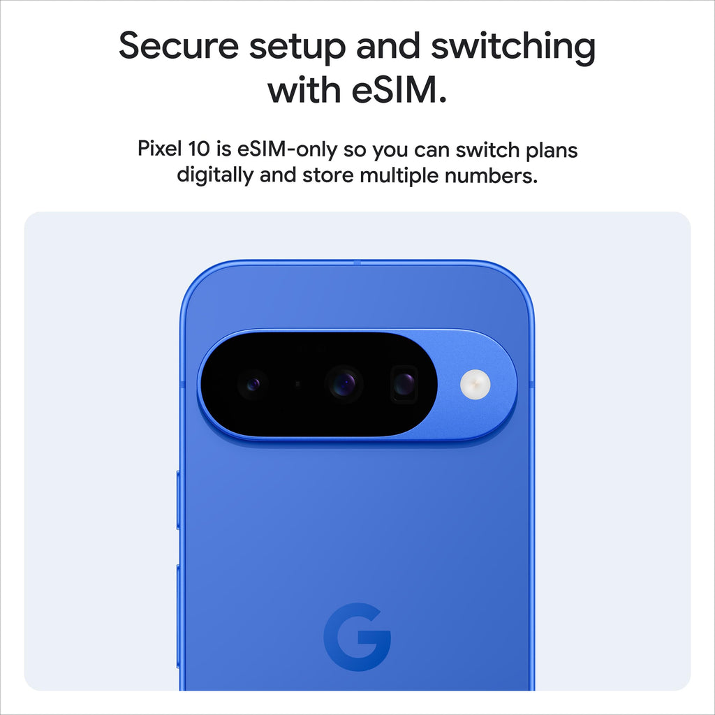 Google Pixel 10 - Unlocked Smartphone with Gemini - Obsidian - 128 GB