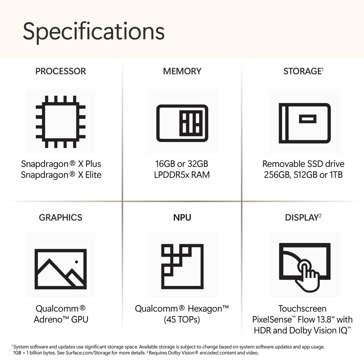 Microsoft Surface Laptop (2024), Windows 11 Copilot+ PC, 13.8" Touchscreen Display, Snapdragon X Elite (12 core), 16GB RAM, 512GB SSD Storage, Black