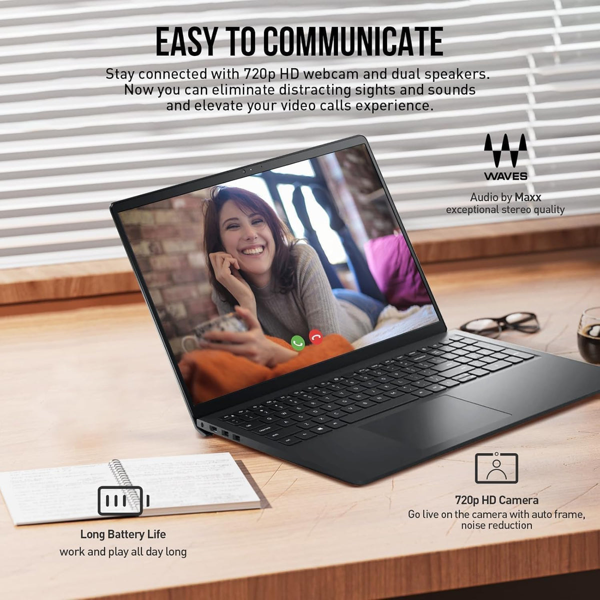 Dell 15.6" Laptop DC15250, FHD, Intel Core i5 1334U, Windows 11 Home