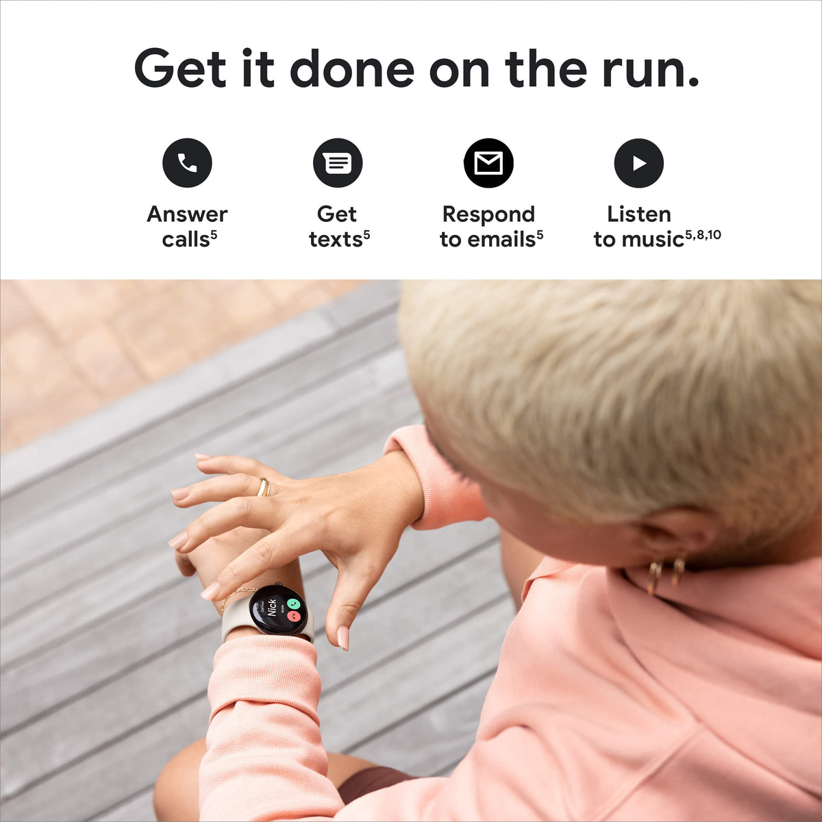 Google Pixel Watch 1st Gen (Previous Model) - Android Smartwatch with Fitbit Activity Tracking - Heart Rate Tracking Watch - Champagne Gold Stainless Steel case with Hazel Active band - LTE