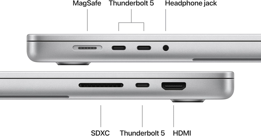 Apple MacBook Pro with M5 Max, 18‑core CPU, 40‑core GPU: 14.2-inch Display, 128GB Memory, 2TB SSD; Silver