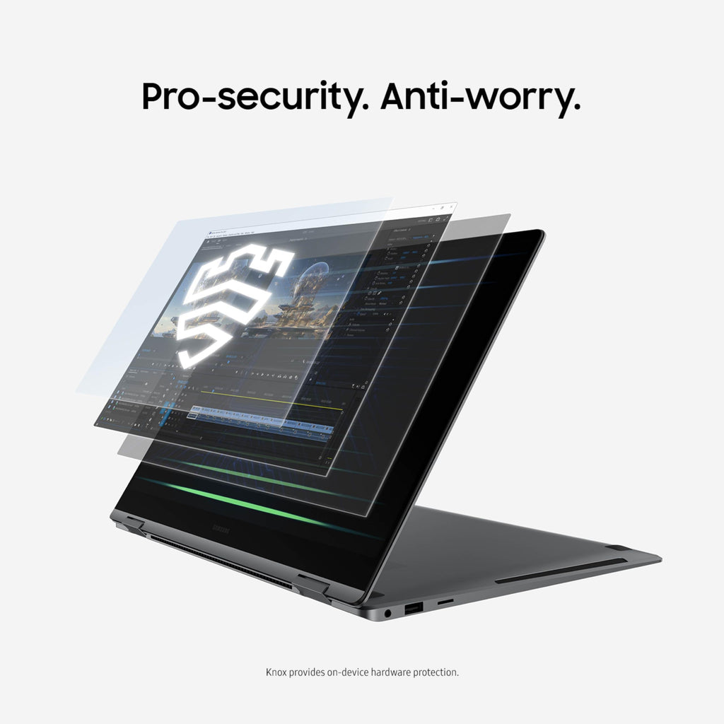 Samsung 16” Galaxy Book5 Pro 360 Copilot+ PC, AI Business Laptop, Windows 11 Pro, Intel Core Ultra 7 Processor 256V, 3K AMOLED Touchscreen, 16GB / 512GB, 120HZ, 2025 Model, NP964QHA-KG1US, Gray