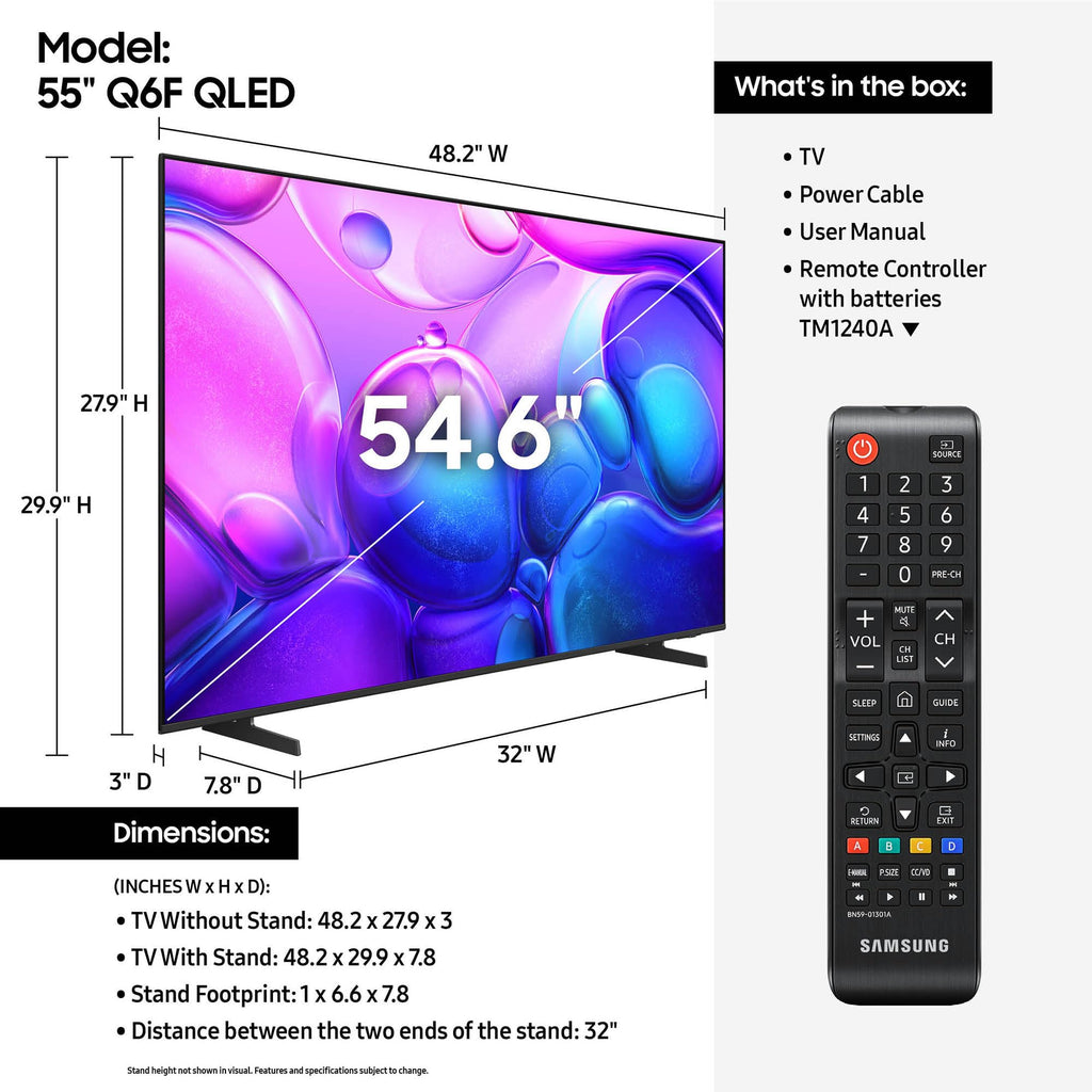Samsung 43-Inch Class QLED Q7F Series Samsung Vision AI Smart TV (2025 Model, 43Q7F) Quantum HDR, Object Tracking Sound Lite, Q4 AI Gen1 Processor, 4K upscaling, Gaming Hub, Alexa Built-in
