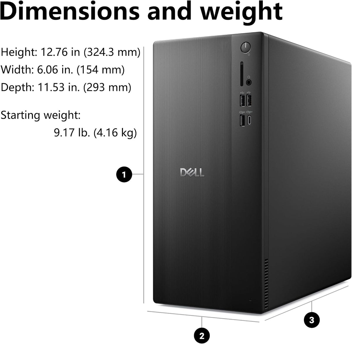 Dell 2026 Edition Tower Desktop Computers, 8GB DDR5 RAM, 512GB PCIe SSD