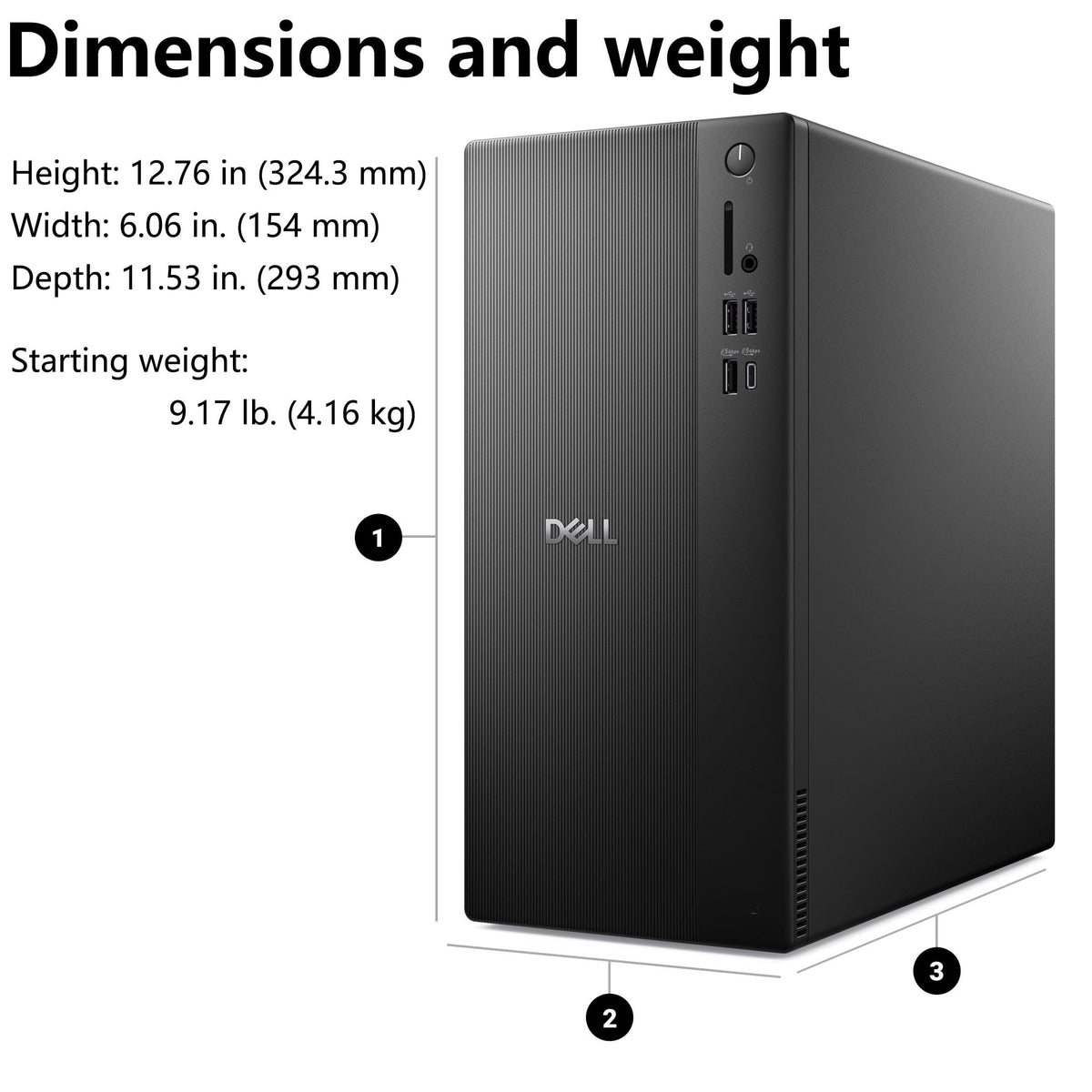 Dell 2026 Edition Tower Desktop Computers, 8GB DDR5 RAM, 512GB PCIe SSD