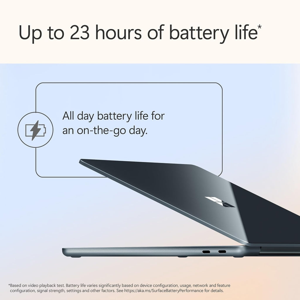 Microsoft Surface Laptop (2025), Windows 11 Copilot+ PC, 13" Touchscreen Display, Snapdragon X Plus (8 core), 16GB RAM, 512GB SSD Storage, Ocean