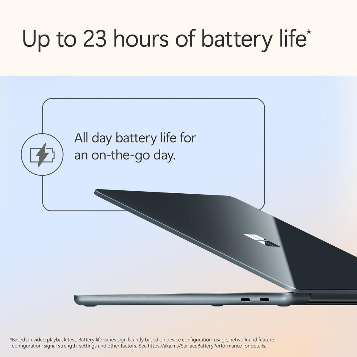 Microsoft Surface Laptop (2025), Windows 11 Copilot+ PC, 13" Touchscreen Display, Snapdragon X Plus (8 core), 16GB RAM, 512GB SSD Storage, Ocean