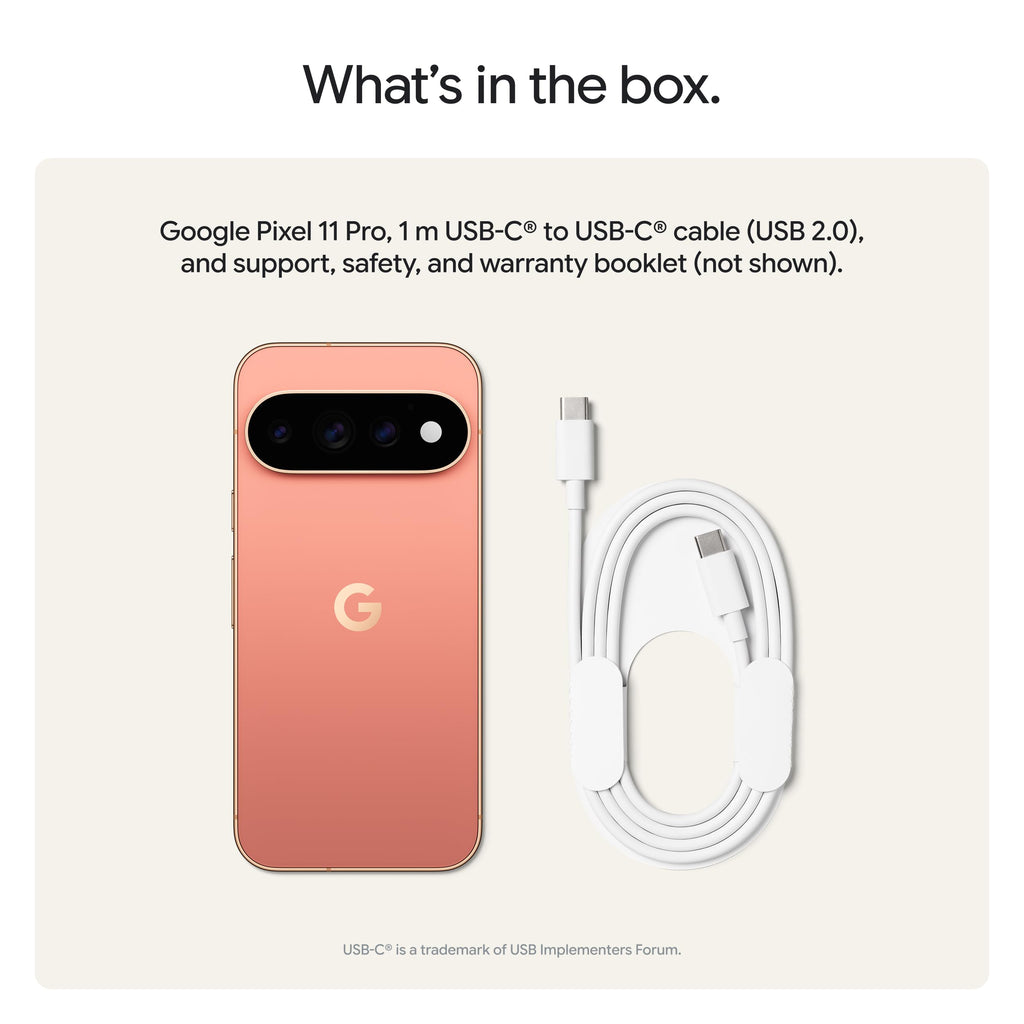 Google Pixel 11 Pro - Unlocked Smartphone, Gemini - 256 GB - Obsidian