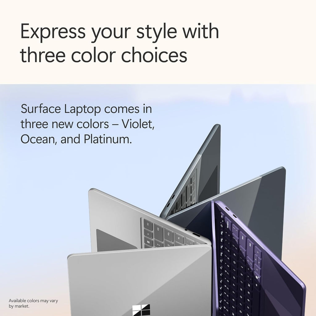 Microsoft Surface Laptop (2025), Windows 11 Copilot+ PC, 13" Touchscreen Display, Snapdragon X Plus (8 core), 16GB RAM, 512GB SSD Storage, Ocean