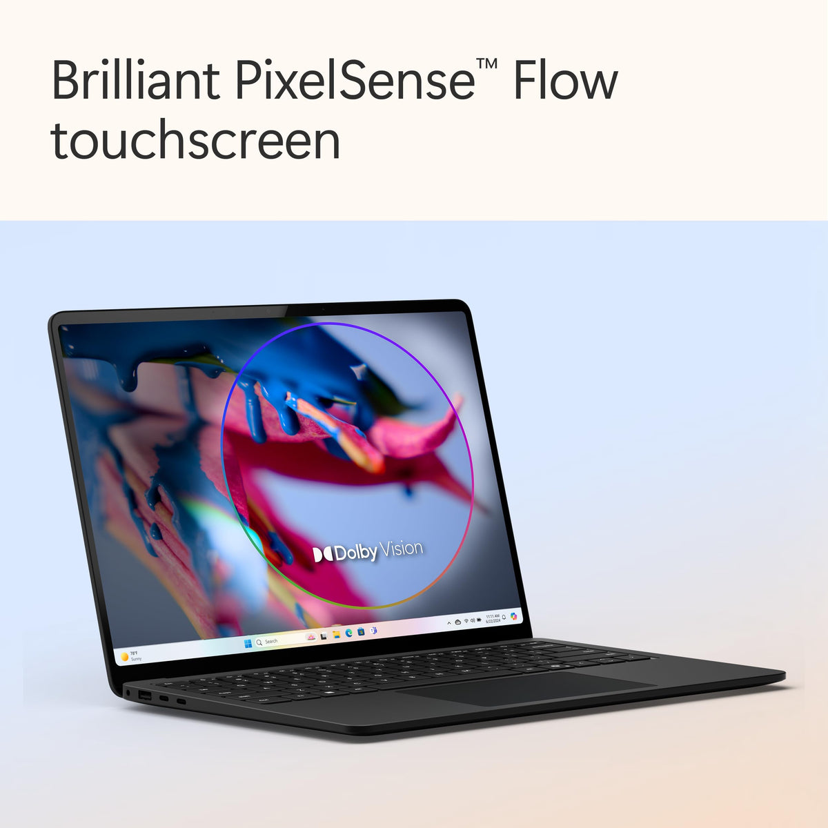 Microsoft Surface Laptop (2024), Windows 11 Copilot+ PC, 13.8" Touchscreen Display, Snapdragon X Elite (12 core), 16GB RAM, 512GB SSD Storage, Black