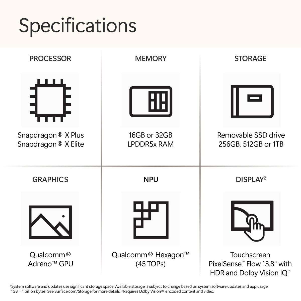 Microsoft Surface Laptop (2024), Windows 11 Copilot+ PC, 13.8" Touchscreen Display, Snapdragon X Elite (12 core), 16GB RAM, 512GB SSD Storage, Black