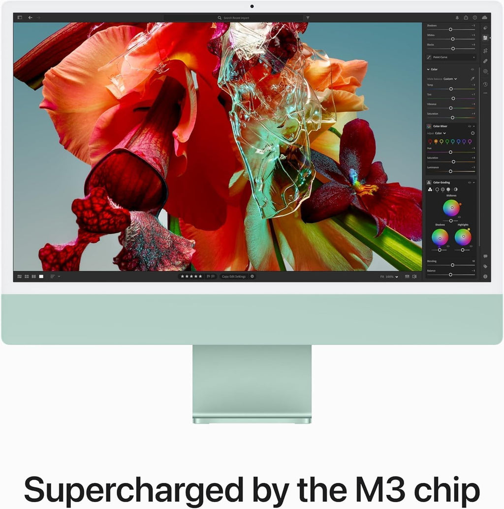 Apple 2023 iMac with Apple M3 chip with 8-Core CPU/ 10-Core GPU (24-inch, 24GB RAM, 1TB SSD Storage) (QWERTY English) Green (Renewed)