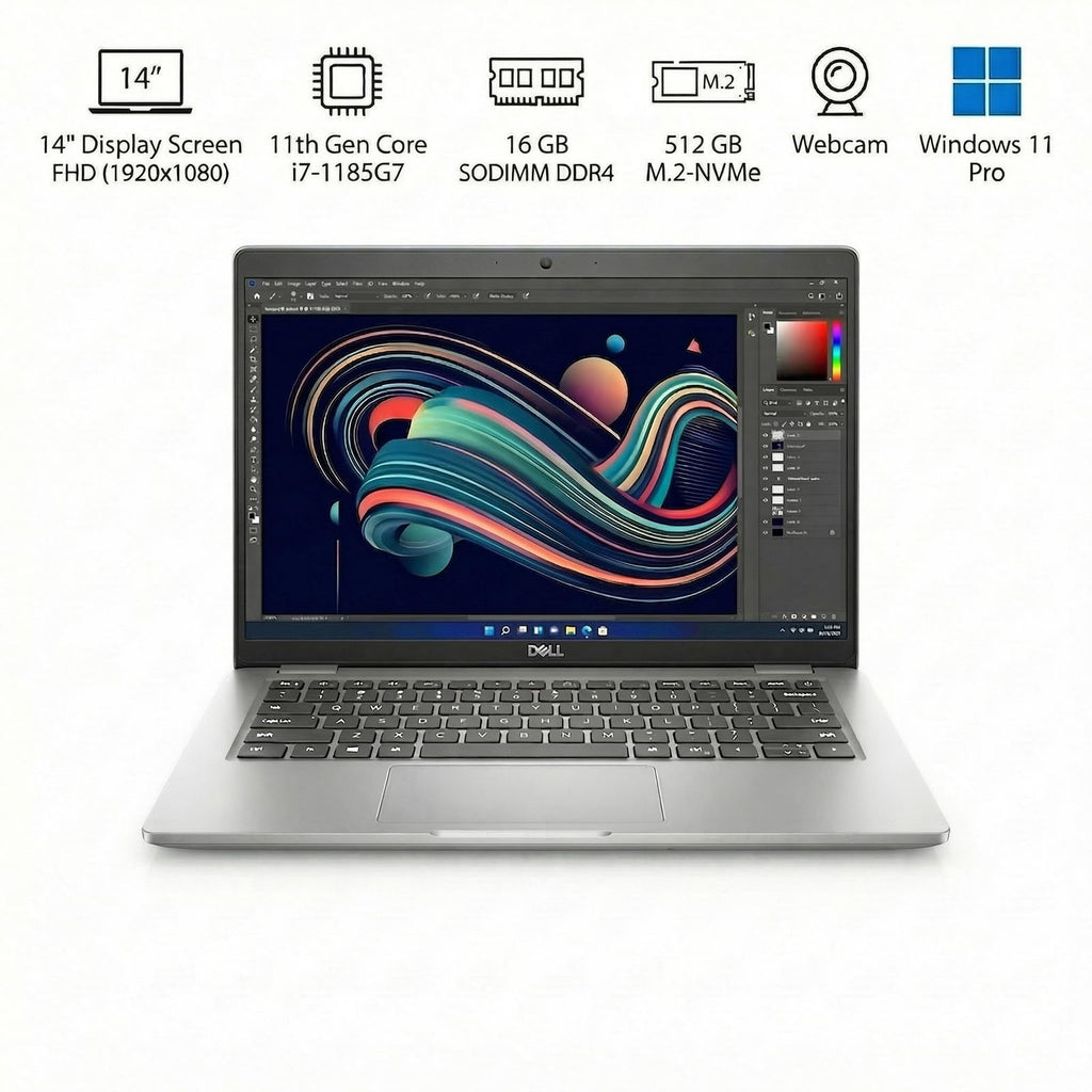 Dell Latitude 5420 14" FHD Business Laptop Computer, Intel Quad-Core i5-1145G7, 16GB DDR4 RAM, 256GB SSD, Camera, HDMI, Windows 11 Pro (Renewed)