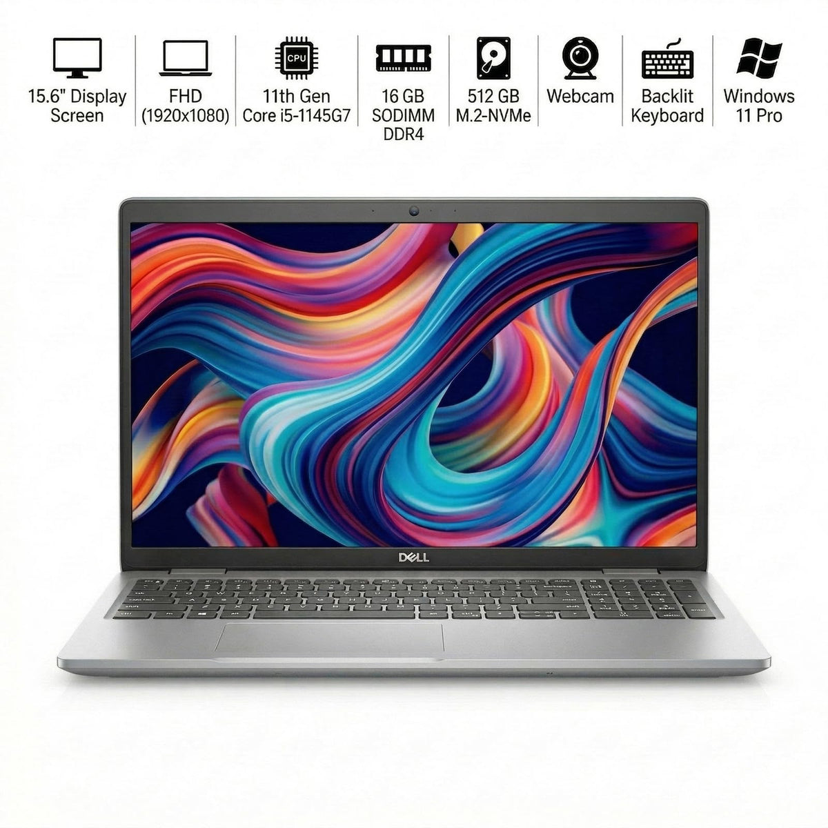 Dell Latitude 5420 14" FHD Business Laptop Computer, Intel Quad-Core i5-1145G7, 16GB DDR4 RAM, 256GB SSD, Camera, HDMI, Windows 11 Pro (Renewed)