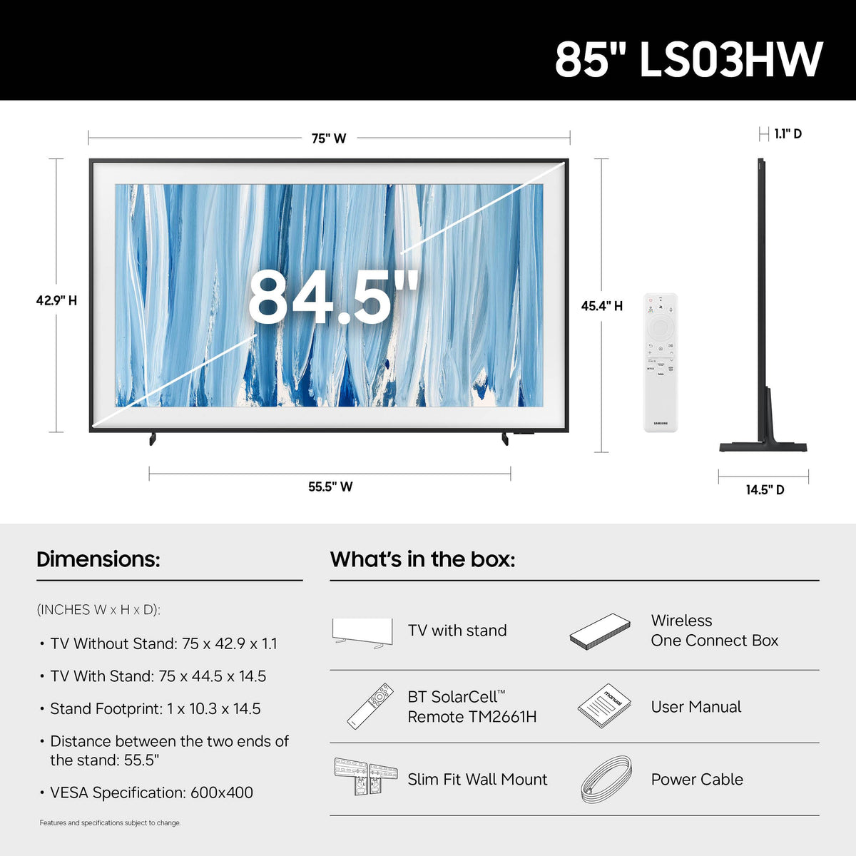 Samsung 65-Inch Class The Frame Pro LS03HW