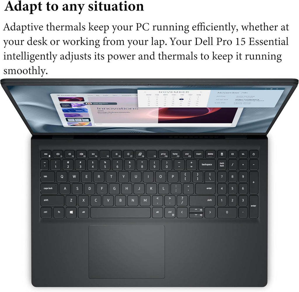 Dell Pro 15 Essential Laptop, Intel Core 3 100U, 16GB DDR5, 512GB SSD, FHD
