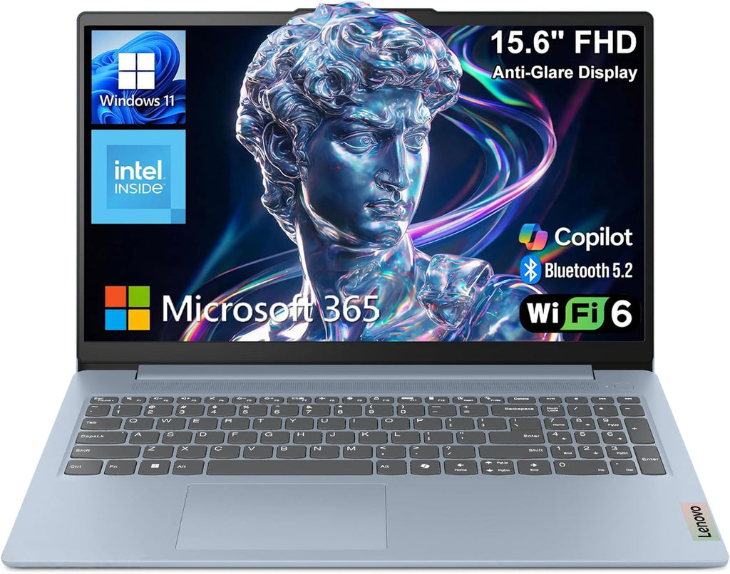 Lenovo Essential 15.6" FHD Laptop, Intel Processor, 8GB DDR5, 128GB Storage