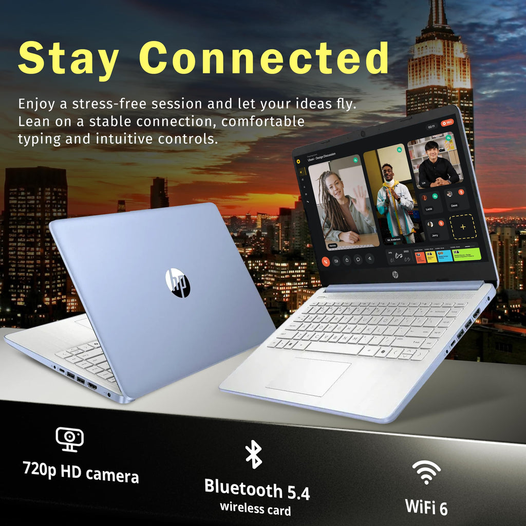 HP Stream 14" HD Laptop, Intel Processor N150, 4GB RAM, 128GB UFS, Intel Graphics, Webcam, Wi-Fi 6, Long Battery Life, Copilot, Windows 11 S, Gold (Renewed)