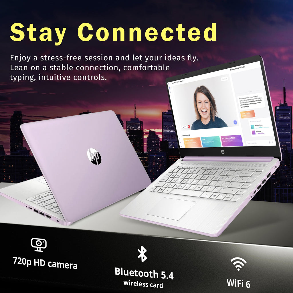 HP Stream 14" HD Laptop, Intel Processor N150, 4GB RAM, 128GB UFS, Intel Graphics, Webcam, Wi-Fi 6, Long Battery Life, Copilot, Windows 11 S, Gold (Renewed)