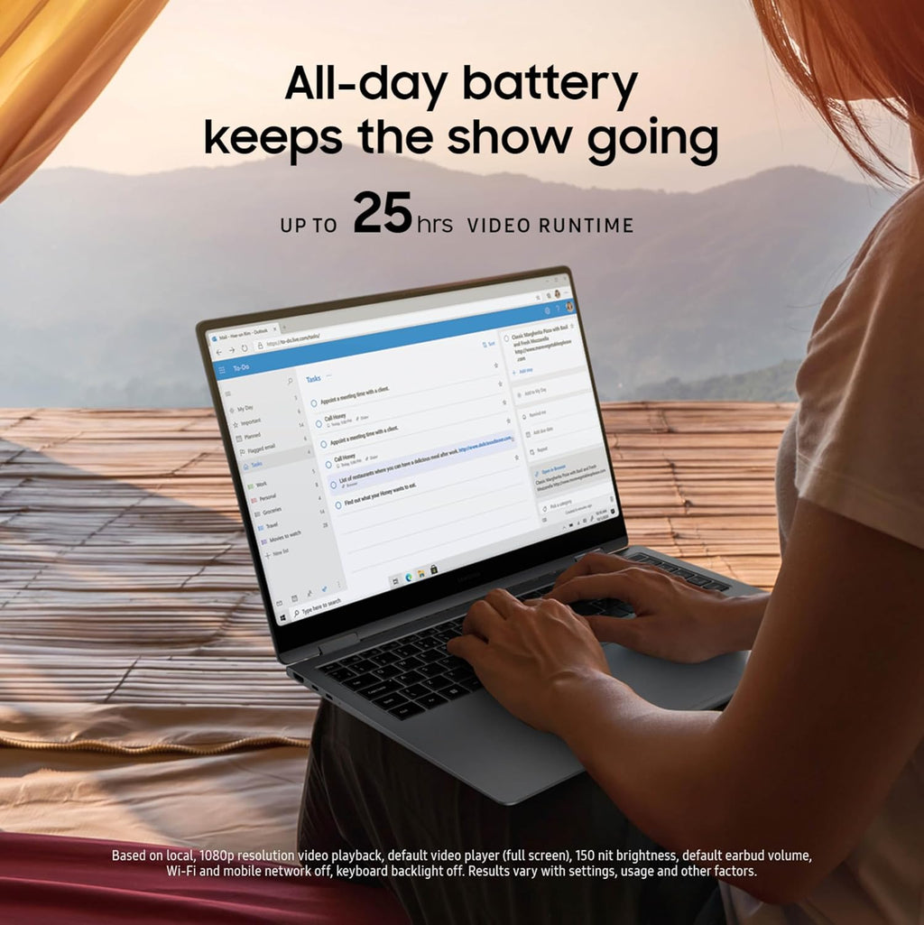 Samsung 16” Galaxy Book5 Pro 360 Copilot+ PC, AI Business Laptop, Windows 11 Pro, Intel Core Ultra 7 Processor 256V, 3K AMOLED Touchscreen, 16GB / 512GB, 120HZ, 2025 Model, NP964QHA-KG1US, Gray