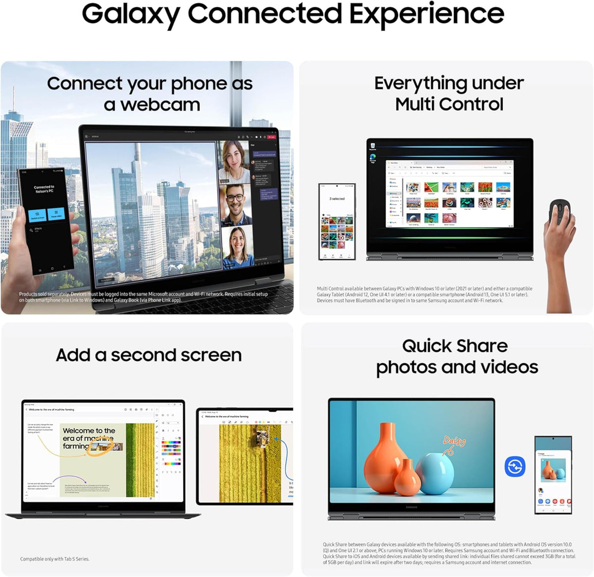 Samsung 16” Galaxy Book5 Pro 360 Copilot+ PC, AI Business Laptop, Windows 11 Pro, Intel Core Ultra 7 Processor 256V, 3K AMOLED Touchscreen, 16GB / 512GB, 120HZ, 2025 Model, NP964QHA-KG1US, Gray