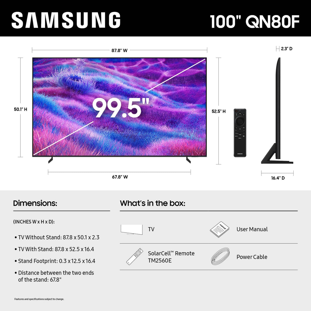 Samsung 55-Inch Class Neo QLED 4K QN80F Series, Vision AI, Mini LED Smart TV (2025 Model, 55QN80F) Neo Quantum HDR, Object Tracking Sound Lite w/Dolby Atmos, NQ4 AI Gen2 Processor, Alexa Built-in