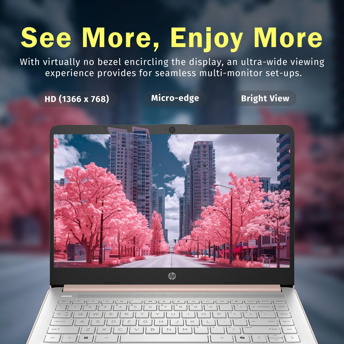HP Stream 14" HD Laptop, Intel Processor N150, 4GB RAM, 128GB UFS, Intel Graphics, Webcam, Wi-Fi 6, Long Battery Life, Copilot, Windows 11 S, Gold (Renewed)