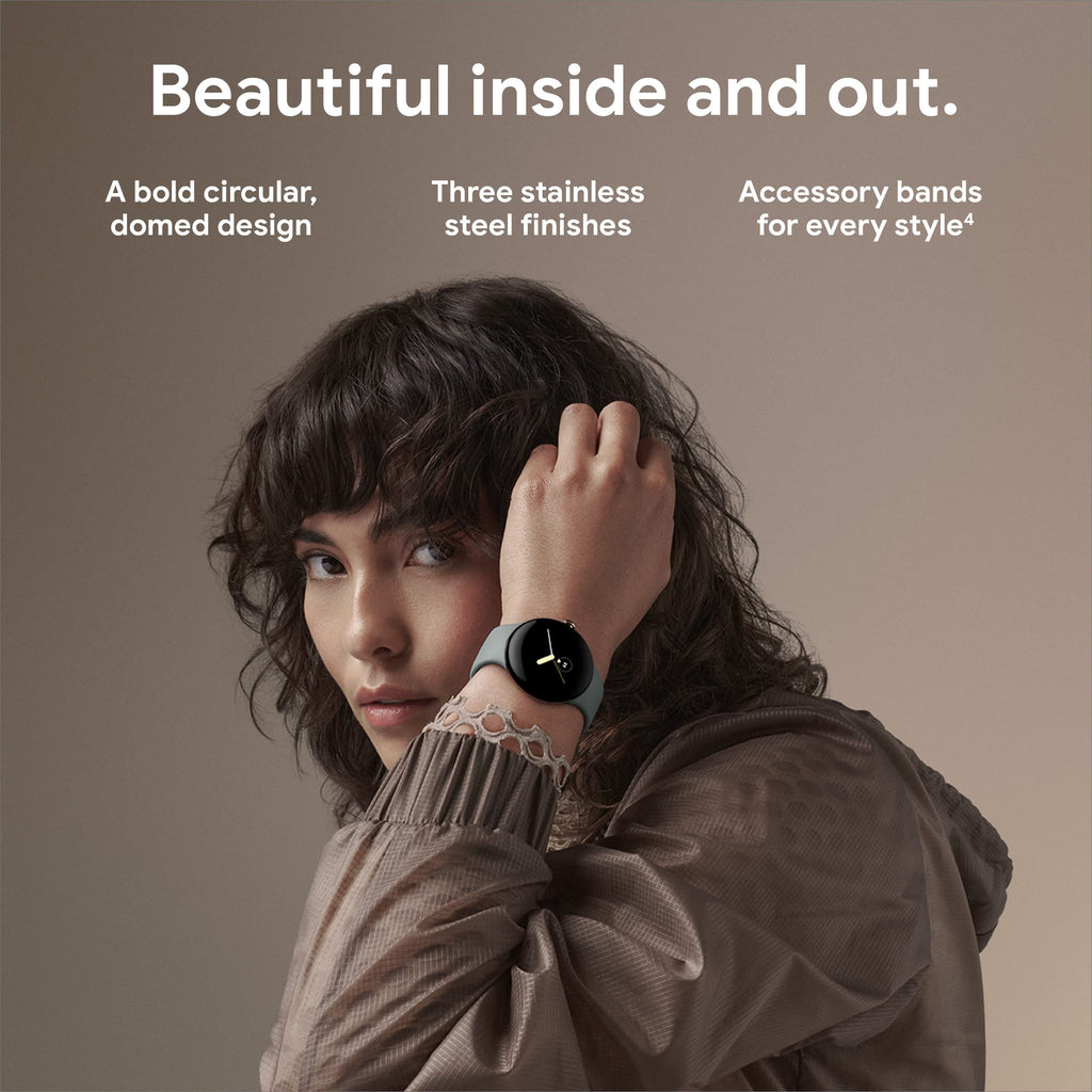 Google Pixel Watch 1st Gen (Previous Model) - Android Smartwatch with Fitbit Activity Tracking - Heart Rate Tracking Watch - Champagne Gold Stainless Steel case with Hazel Active band - LTE