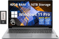 Lenovo Ideapad 1i 15.6" FHD Touchscreen Laptop, Intel i3 1215U, 40GB RAM, 1.16TB Storage(1TB SSD+160GB Docking Station Set), Intel UHD Graphics, Full Size Keyboard, Win11 Pro, Gray