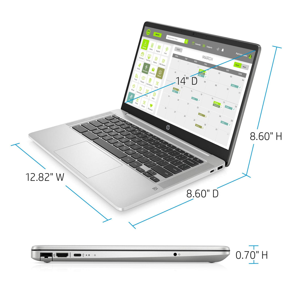 HP Stream 14" HD Laptop, Intel Processor N150, 4GB RAM, 128GB UFS, Intel Graphics, Webcam, Wi-Fi 6, Long Battery Life, Copilot, Windows 11 S, Gold (Renewed)