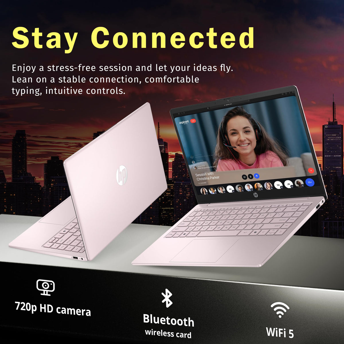 HP Stream 14" HD Laptop, Intel Processor N150, 4GB RAM, 128GB UFS, Intel Graphics, Webcam, Wi-Fi 6, Long Battery Life, Copilot, Windows 11 S, Gold (Renewed)