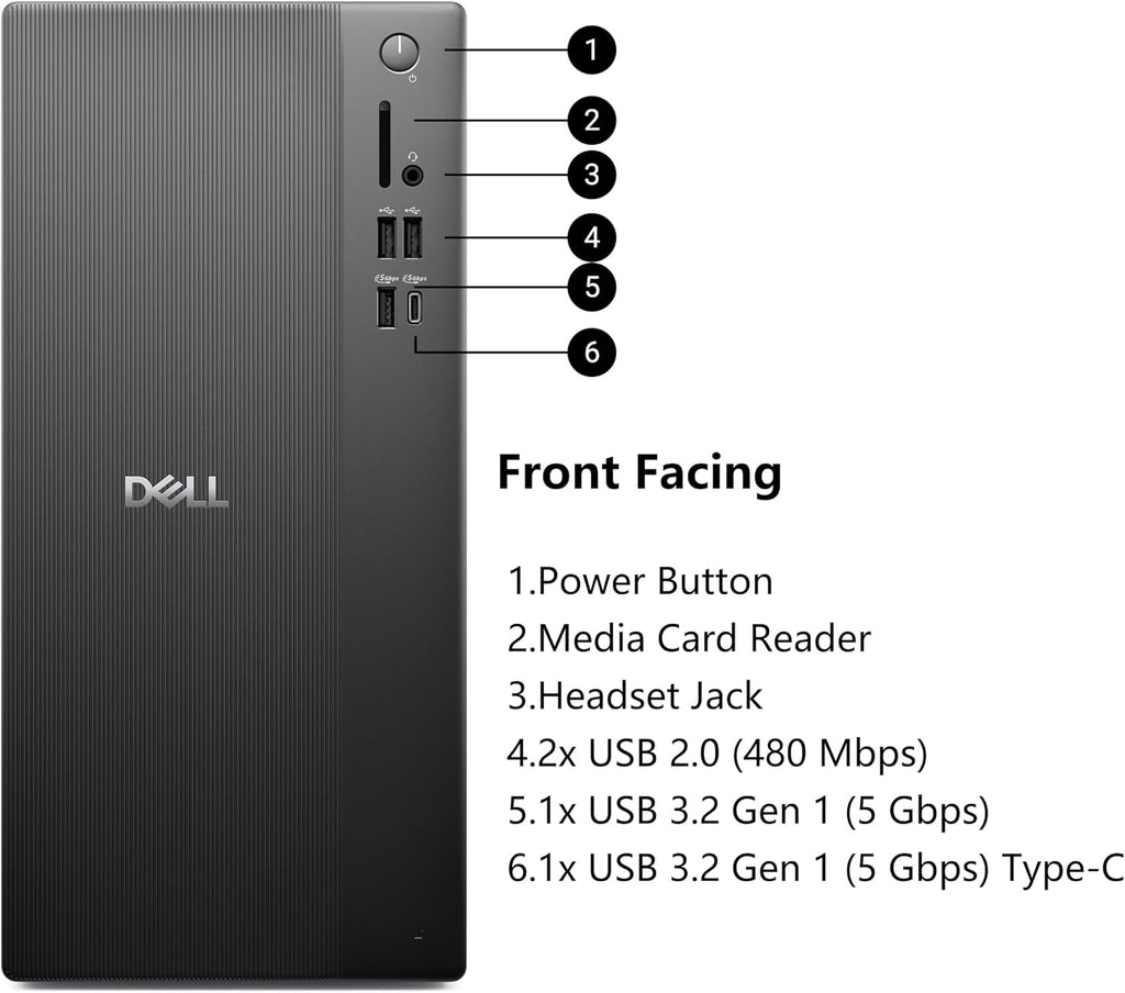 Dell 2026 Edition Tower Desktop Computers, 8GB DDR5 RAM, 512GB PCIe SSD